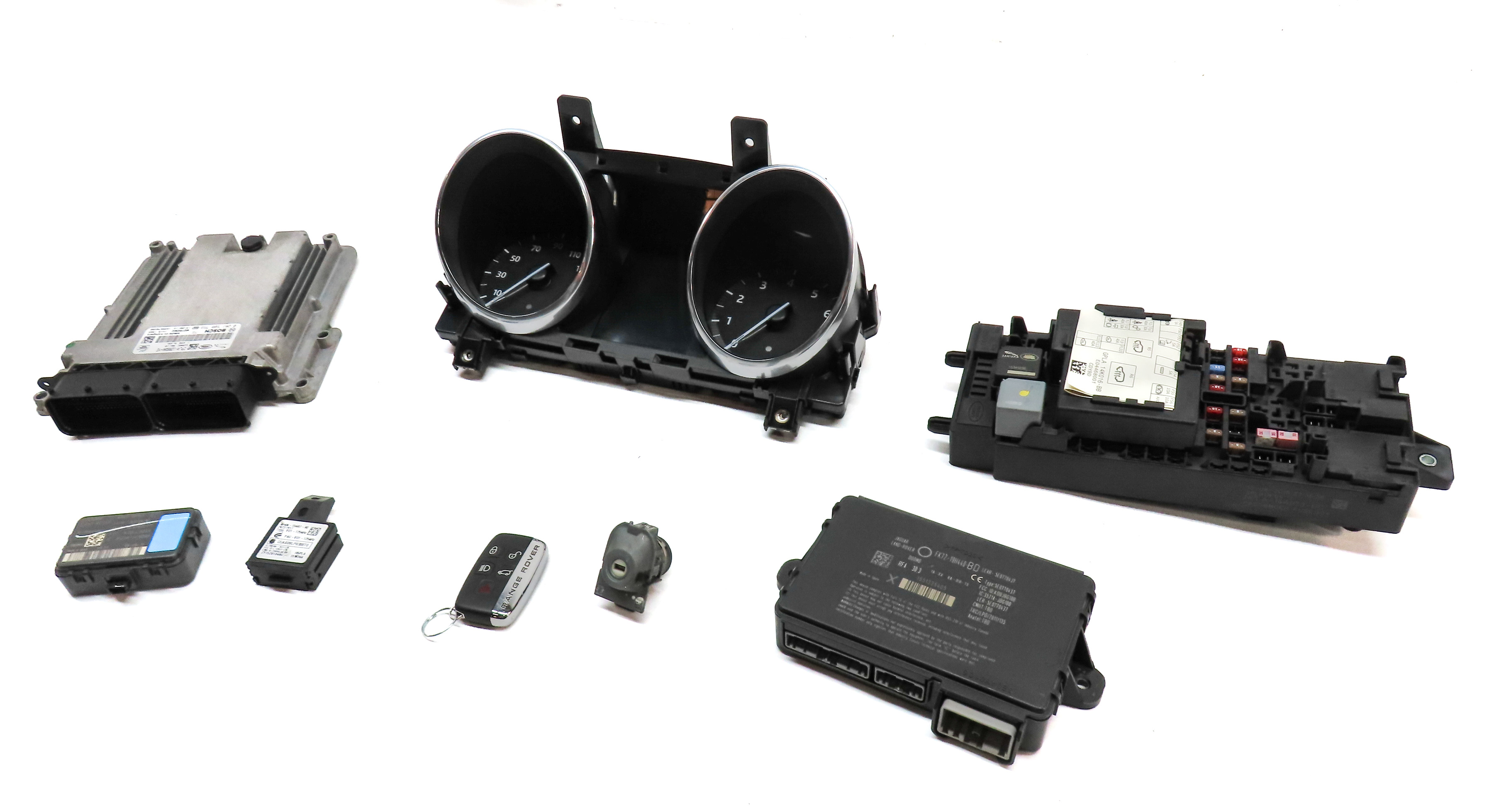 2016 RANGE ROVER SPORT (L494) 3.0L ENGINE ECM BCM IMMOBILIZER MODULE KEY SET — exact item pictured